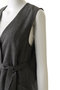 A-line no collar long gilet.S ジレ ミディウミソリッド/MIDIUMISOLID