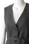 A-line no collar long gilet.S ジレ ミディウミソリッド/MIDIUMISOLID