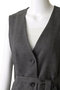 A-line no collar long gilet.S ジレ ミディウミソリッド/MIDIUMISOLID