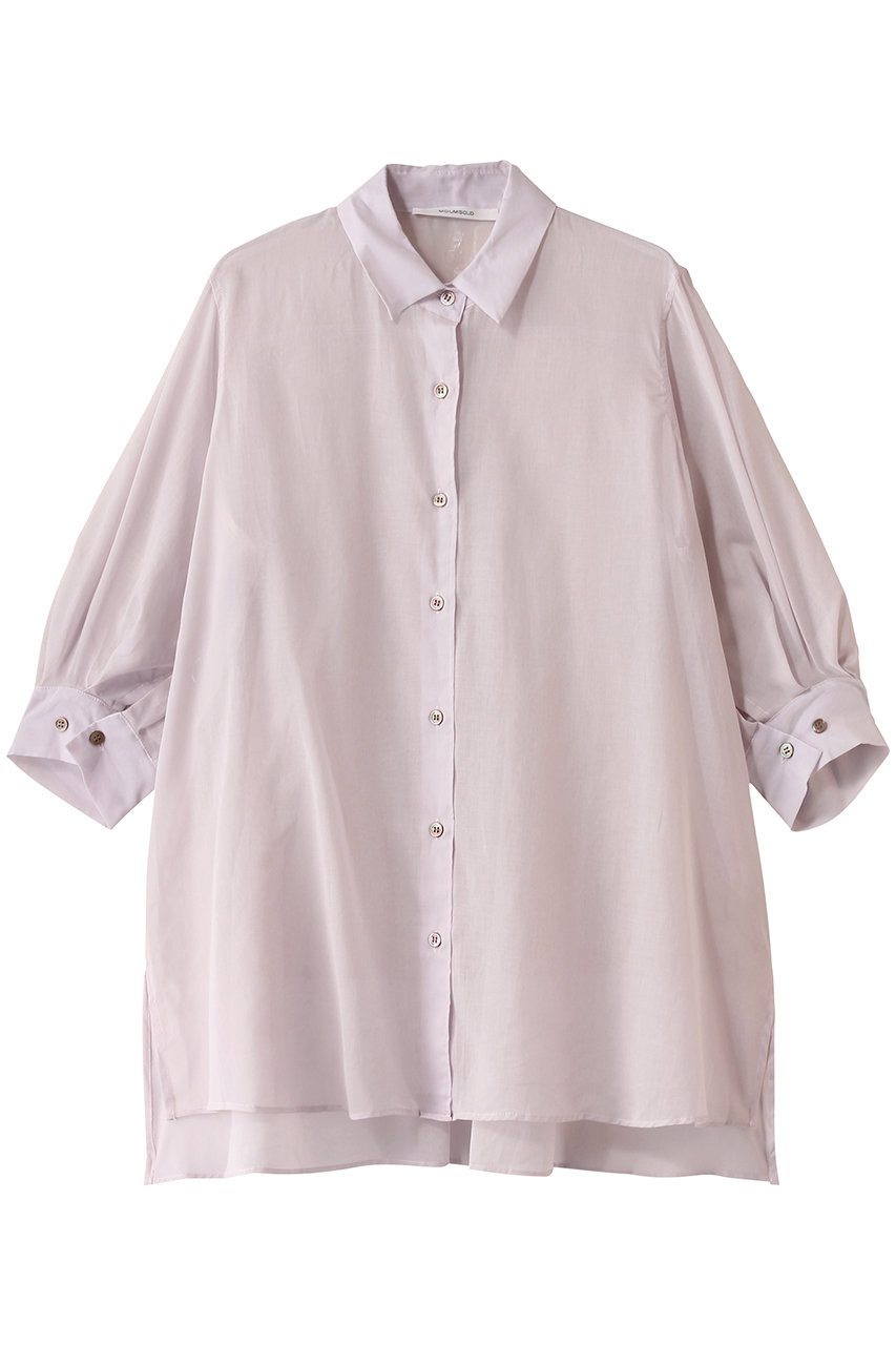 MIDIUMISOLID sheer slit slv tunic shirt.S シャツ (pink, F) ミディウミソリッド ELLE SHOP MIDIUMISOLID sheer slit slv tunic shirt.S シャツ (pink, F) ミディウミソリッド ELLE SHOP