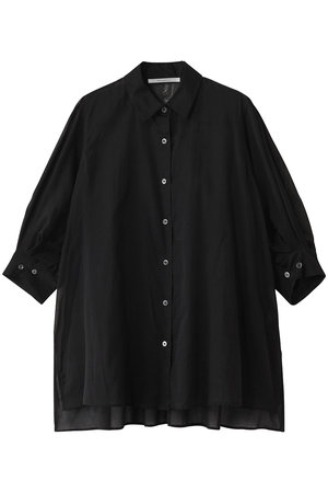 ミディウミソリッド/MIDIUMISOLIDのsheer slit slv tunic shirt.S シャツ(110400/110402)