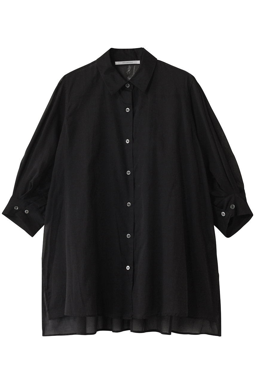 MIDIUMISOLID sheer slit slv tunic shirt.S シャツ (black, F) ミディウミソリッド ELLE SHOP MIDIUMISOLID sheer slit slv tunic shirt.S シャツ (black, F) ミディウミソリッド ELLE SHOP