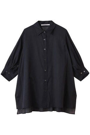 ミディウミソリッド/MIDIUMISOLIDのsheer slit slv tunic shirt.S シャツ(110400/110402)