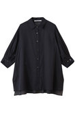 sheer slit slv tunic shirt.S シャツ