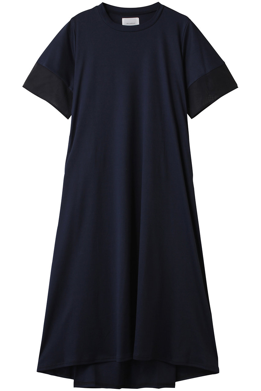 MIDIUMISOLID slv switching A line OP.S ワンピース (navy, F) ミディウミソリッド ELLE SHOP MIDIUMISOLID slv switching A line OP.S ワンピース (navy, F) ミディウミソリッド ELLE SHOP