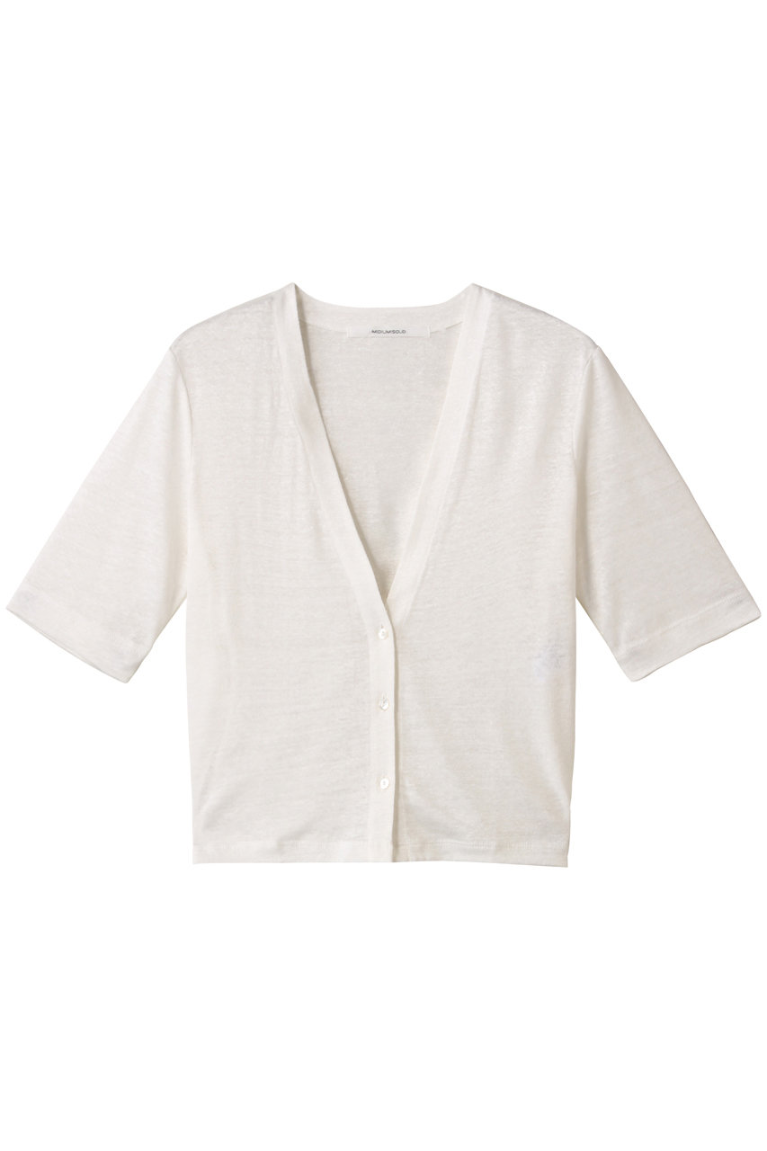 MIDIUMISOLID h/slv compact CD カーディガン (off white, F) ミディウミソリッド ELLE SHOP MIDIUMISOLID h/slv compact CD カーディガン (off white, F) ミディウミソリッド ELLE SHOP