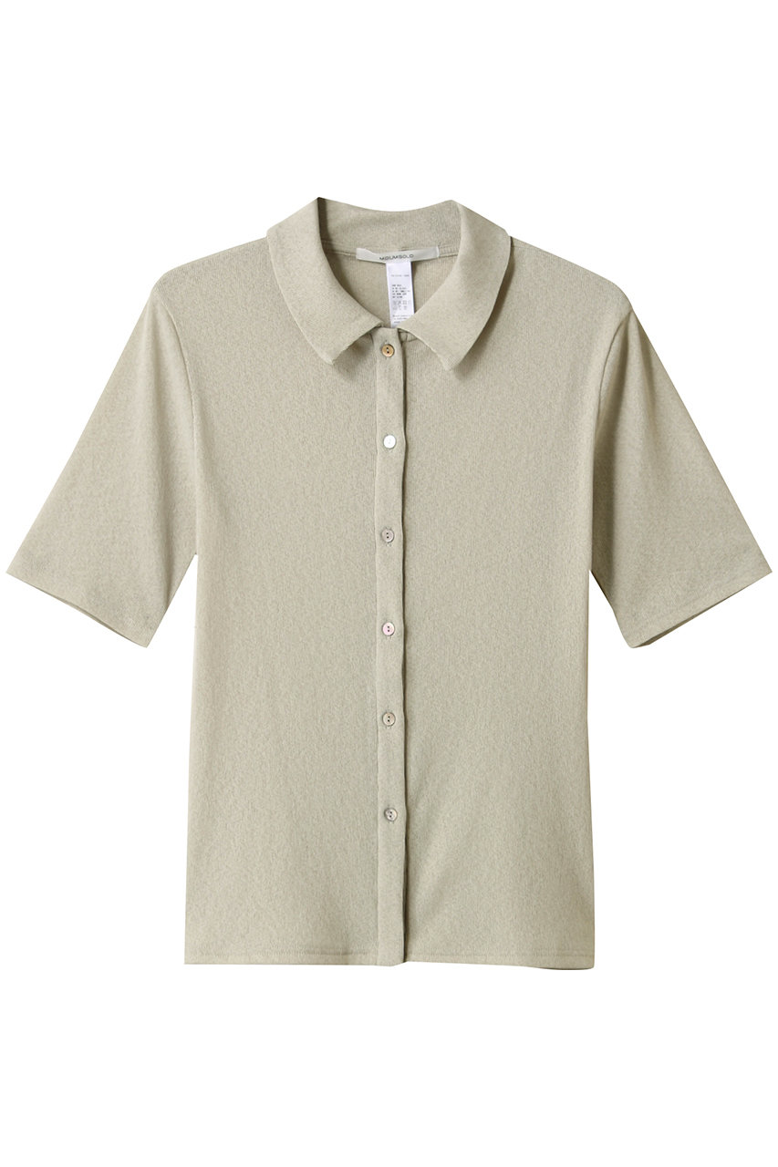 MIDIUMISOLID sheer compact polo shirt.S シャツ (beige, F) ミディウミソリッド ELLE SHOP MIDIUMISOLID sheer compact polo shirt.S シャツ (beige, F) ミディウミソリッド ELLE SHOP
