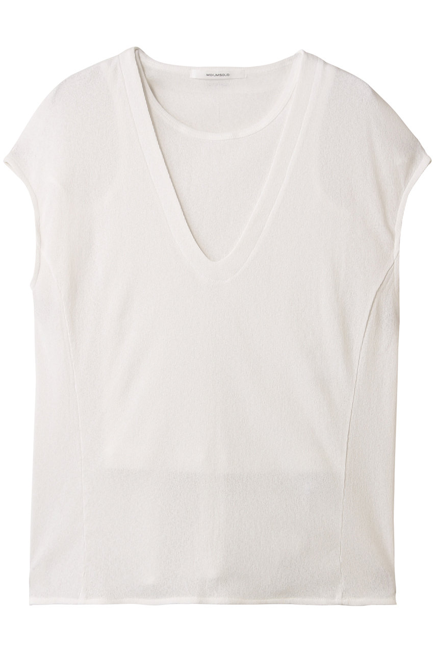 MIDIUMISOLID sheer ensemble.S アンサンブル (off white, F) ミディウミソリッド ELLE SHOP