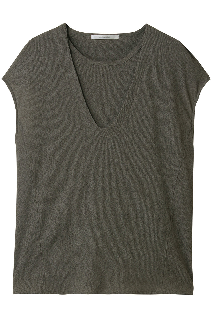 MIDIUMISOLID sheer ensemble.S アンサンブル (khaki, F) ミディウミソリッド ELLE SHOP MIDIUMISOLID sheer ensemble.S アンサンブル (khaki, F) ミディウミソリッド ELLE SHOP