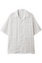 【MEN】sheer stripe SH シャツ ミディウミソリッド/MIDIUMISOLID off white