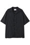 【MEN】sheer stripe SH シャツ ミディウミソリッド/MIDIUMISOLID d.navy