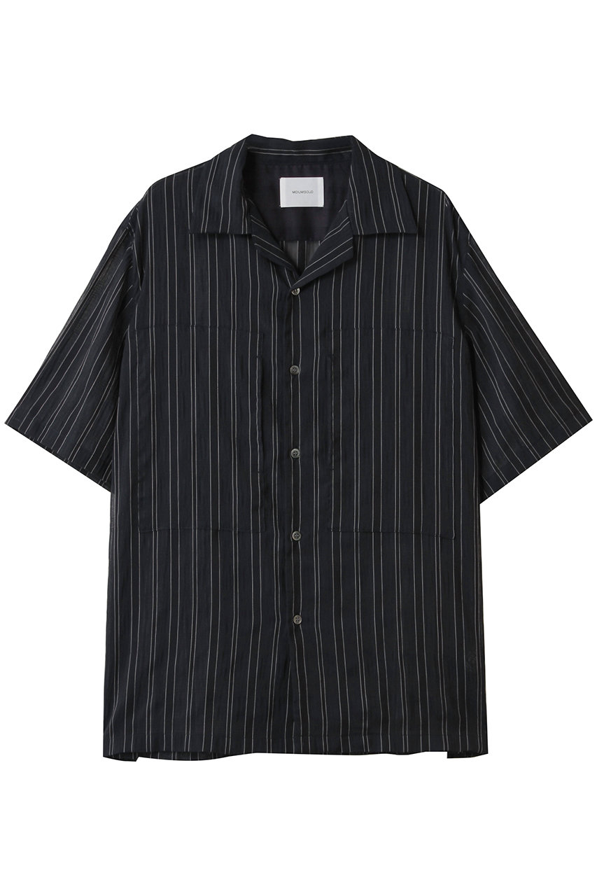 MIDIUMISOLID 【MEN】sheer stripe SH シャツ (d.navy, 48) ミディウミソリッド ELLE SHOP MIDIUMISOLID 【MEN】sheer stripe SH シャツ (d.navy, 48) ミディウミソリッド ELLE SHOP