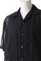 【MEN】sheer stripe SH シャツ ミディウミソリッド/MIDIUMISOLID