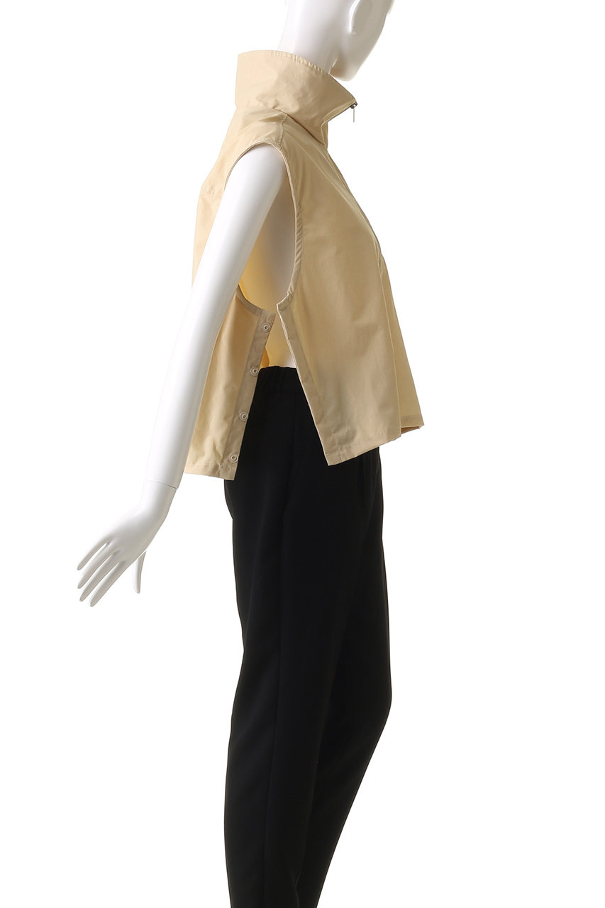 MIDIUMISOLID(ミディウミソリッド)｜C/Ny high neck zip vest.M