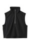 C/Ny high neck zip vest.M ベスト ミディウミソリッド/MIDIUMISOLID black