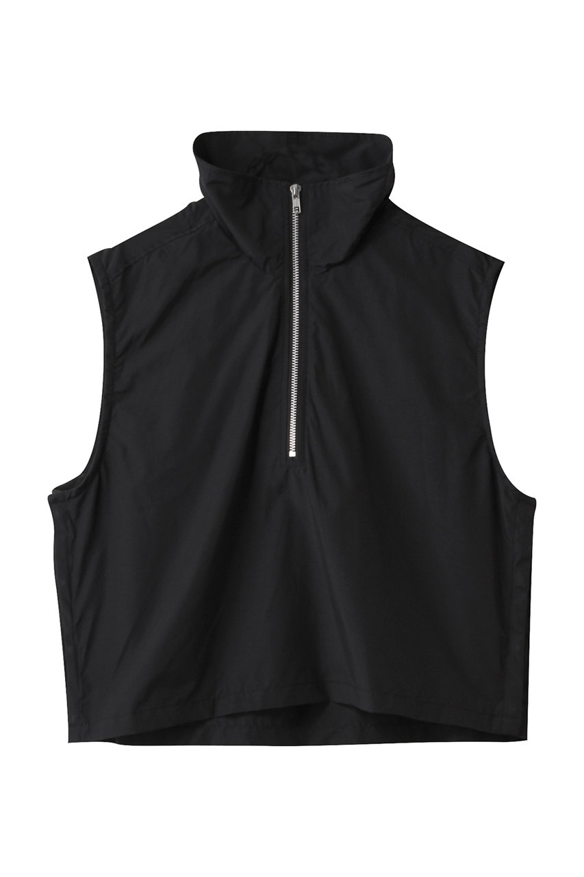 MIDIUMISOLID C/Ny high neck zip vest.M ベスト (black, F) ミディウミソリッド ELLE SHOP MIDIUMISOLID C/Ny high neck zip vest.M ベスト (black, F) ミディウミソリッド ELLE SHOP