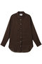 【MEN】sheer voile basic shirt シャツ ミディウミソリッド/MIDIUMISOLID brown