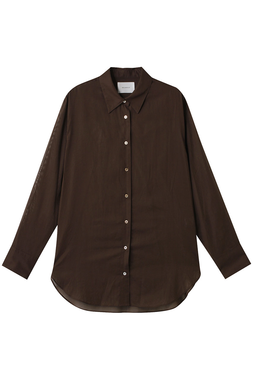 MIDIUMISOLID 【MEN】sheer voile basic shirt シャツ (brown, F) ミディウミソリッド ELLE SHOP MIDIUMISOLID 【MEN】sheer voile basic shirt シャツ (brown, F) ミディウミソリッド ELLE SHOP