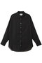 【MEN】sheer voile basic shirt シャツ ミディウミソリッド/MIDIUMISOLID black