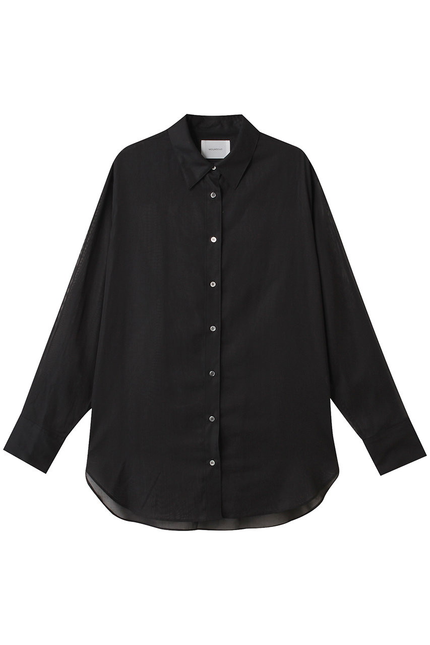 MIDIUMISOLID 【MEN】sheer voile basic shirt シャツ (black, F) ミディウミソリッド ELLE SHOP MIDIUMISOLID 【MEN】sheer voile basic shirt シャツ (black, F) ミディウミソリッド ELLE SHOP
