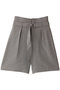 hi-waist belted shorts.M パンツ ミディウミソリッド/MIDIUMISOLID gray