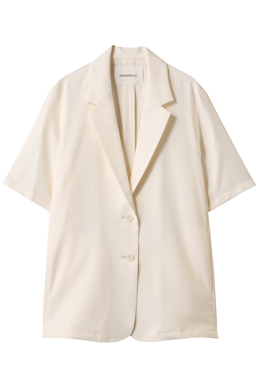 MIDIUMISOLID h/slv tailored JK.M ジャケット (ivory, F) ミディウミソリッド ELLE SHOP MIDIUMISOLID h/slv tailored JK.M ジャケット (ivory, F) ミディウミソリッド ELLE SHOP
