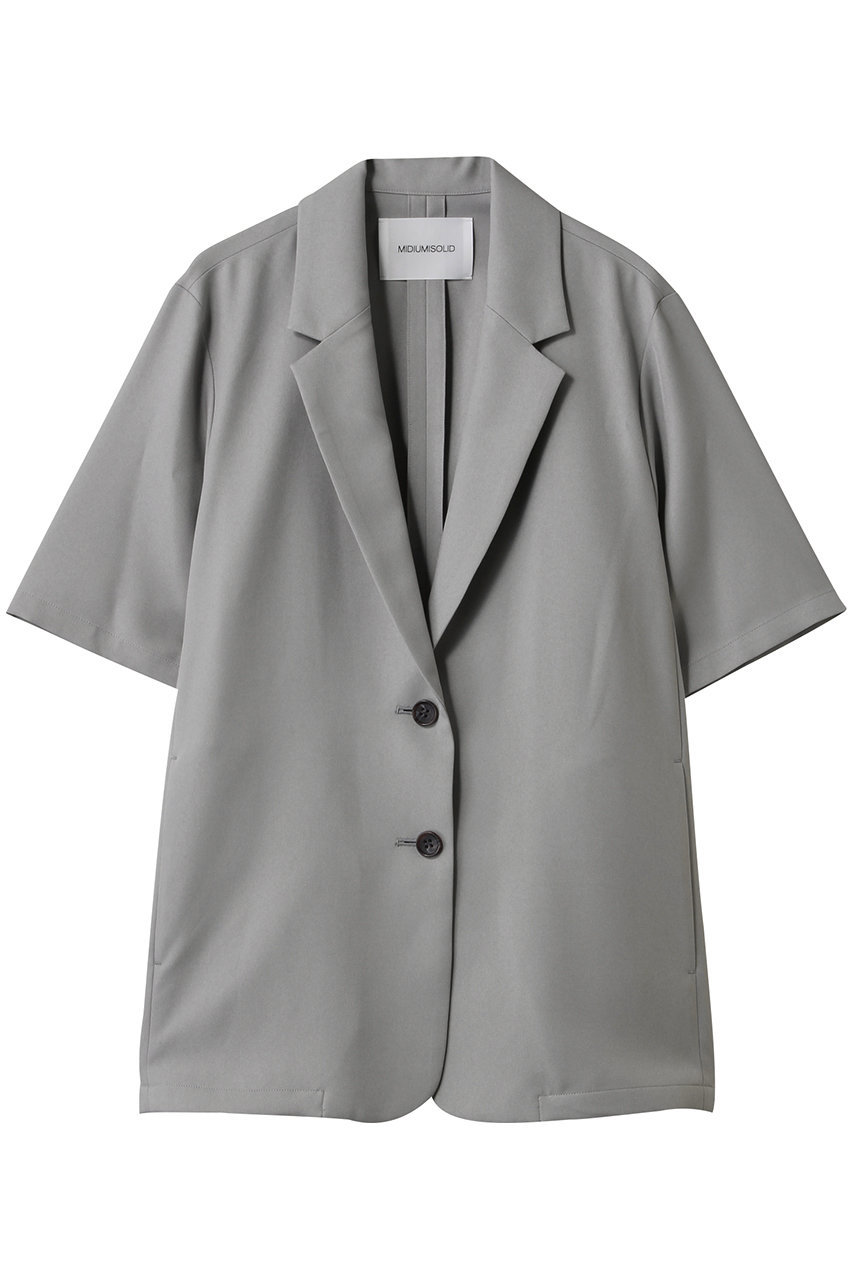 MIDIUMISOLID h/slv tailored JK.M ジャケット (l.gray, F) ミディウミソリッド ELLE SHOP MIDIUMISOLID h/slv tailored JK.M ジャケット (l.gray, F) ミディウミソリッド ELLE SHOP