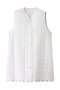 embroidery quilting vest.M ベスト ミディウミソリッド/MIDIUMISOLID off white