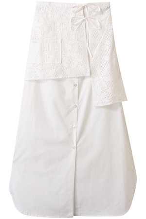 ミディウミソリッド/MIDIUMISOLIDのlace layered SK スカート(110700/110703)