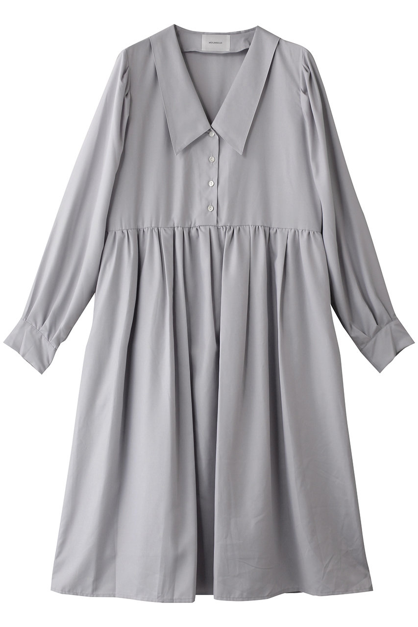 MIDIUMISOLID big collar OP ワンピース (l.gray, F) ミディウミソリッド ELLE SHOP MIDIUMISOLID big collar OP ワンピース (l.gray, F) ミディウミソリッド ELLE SHOP
