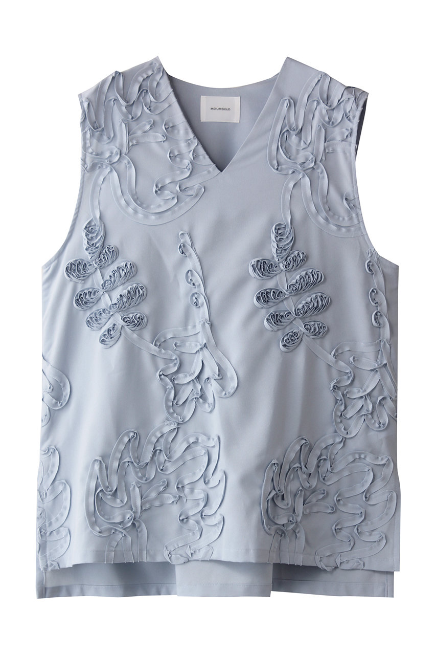 MIDIUMISOLID tape embroidery N/S P/O プルオーバー (l.blue, F) ミディウミソリッド ELLE SHOP MIDIUMISOLID tape embroidery N/S P/O プルオーバー (l.blue, F) ミディウミソリッド ELLE SHOP