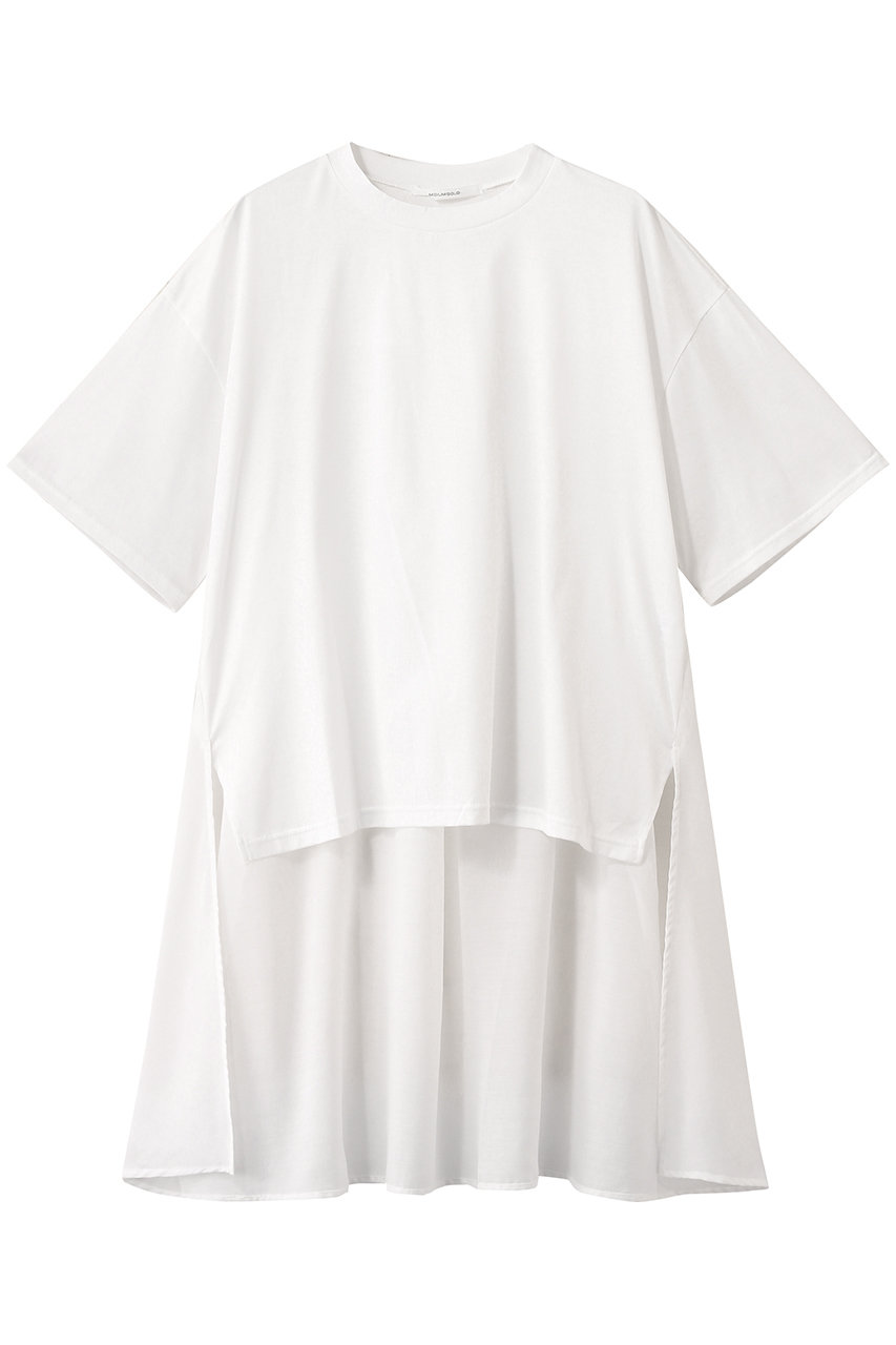 MIDIUMISOLID woven combination T Tシャツ (off white, F) ミディウミソリッド ELLE SHOP MIDIUMISOLID woven combination T Tシャツ (off white, F) ミディウミソリッド ELLE SHOP