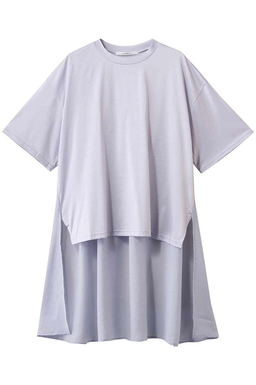 MIDIUMISOLID woven combination T Tシャツ (l.blue, F) ミディウミソリッド ELLE SHOP MIDIUMISOLID woven combination T Tシャツ (l.blue, F) ミディウミソリッド ELLE SHOP