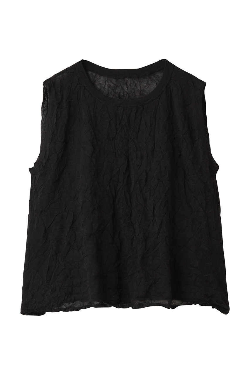 MIDIUMISOLID sheer washer vest ベスト (black, F) ミディウミソリッド ELLE SHOP MIDIUMISOLID sheer washer vest ベスト (black, F) ミディウミソリッド ELLE SHOP