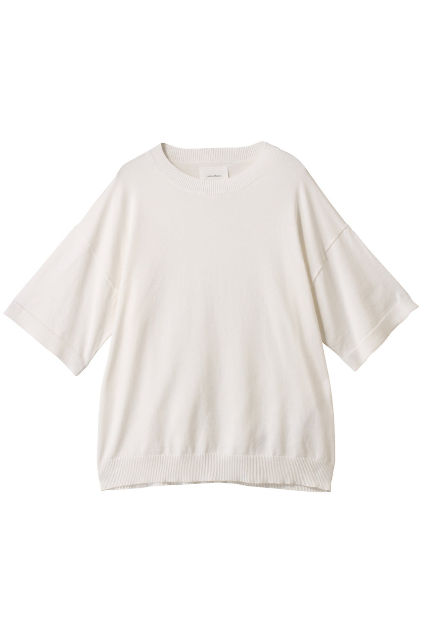 MIDIUMISOLID h/slv knitted PO.M プルオーバー (off white, F) ミディウミソリッド ELLE SHOP MIDIUMISOLID h/slv knitted PO.M プルオーバー (off white, F) ミディウミソリッド ELLE SHOP