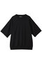 h/slv knitted PO.M プルオーバー ミディウミソリッド/MIDIUMISOLID black