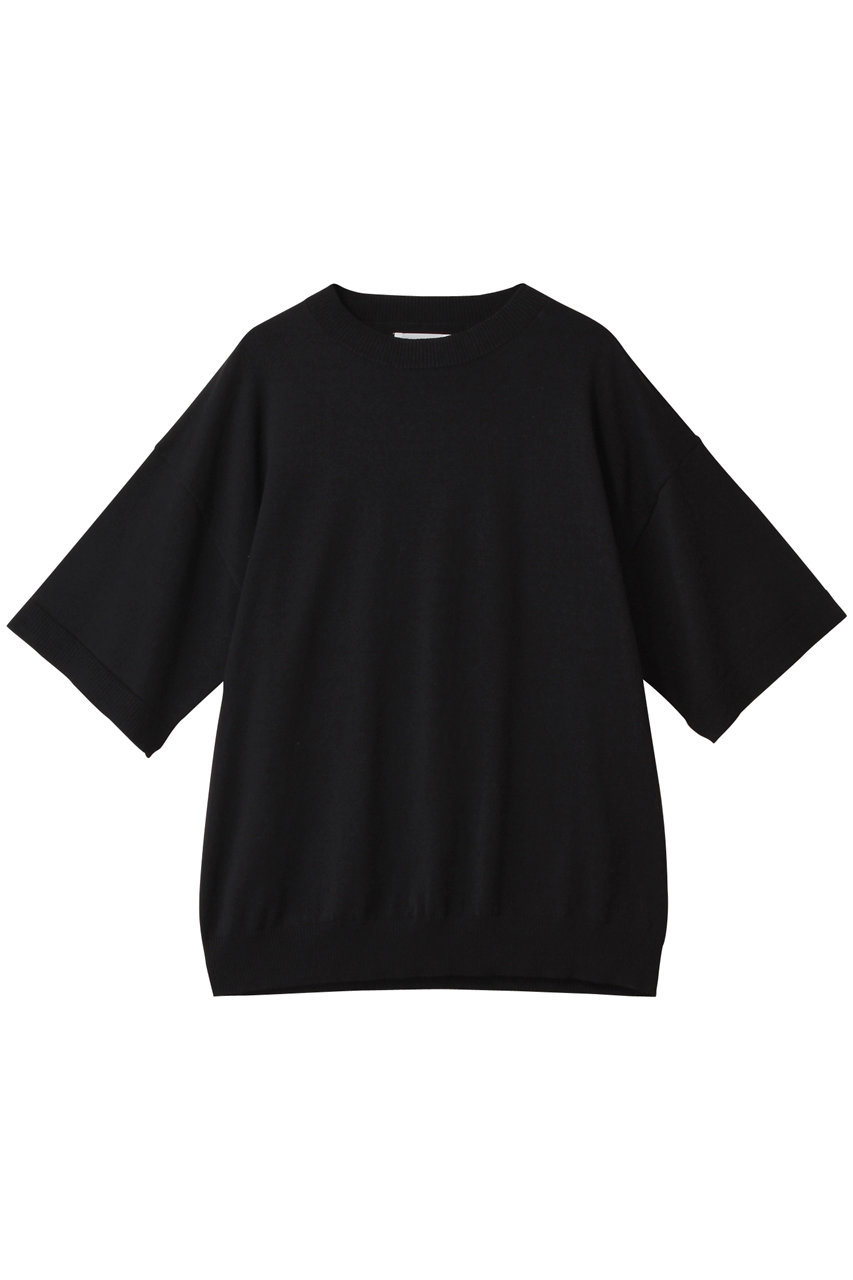 MIDIUMISOLID h/slv knitted PO.M プルオーバー (black, F) ミディウミソリッド ELLE SHOP MIDIUMISOLID h/slv knitted PO.M プルオーバー (black, F) ミディウミソリッド ELLE SHOP