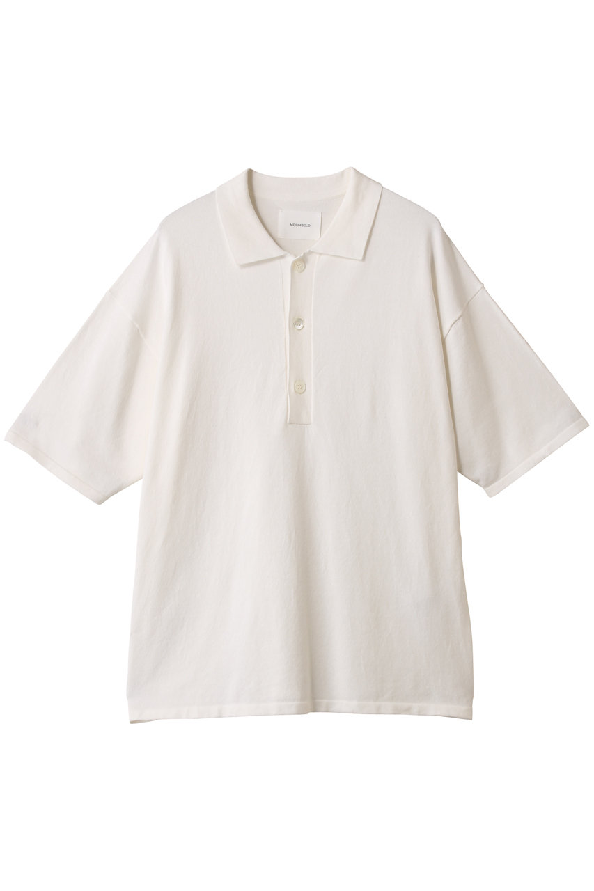 MIDIUMISOLID polo knitted PO.M プルオーバー (off white, F) ミディウミソリッド ELLE SHOP MIDIUMISOLID polo knitted PO.M プルオーバー (off white, F) ミディウミソリッド ELLE SHOP
