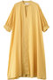 stand collar skipper OP ワンピース ミディウミソリッド/MIDIUMISOLID yellow