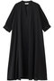 stand collar skipper OP ワンピース ミディウミソリッド/MIDIUMISOLID black