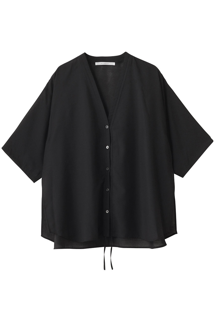 ミディウミソリッド/MIDIUMISOLIDのh/slv drawstring CD カーディガン(black/2-132220)