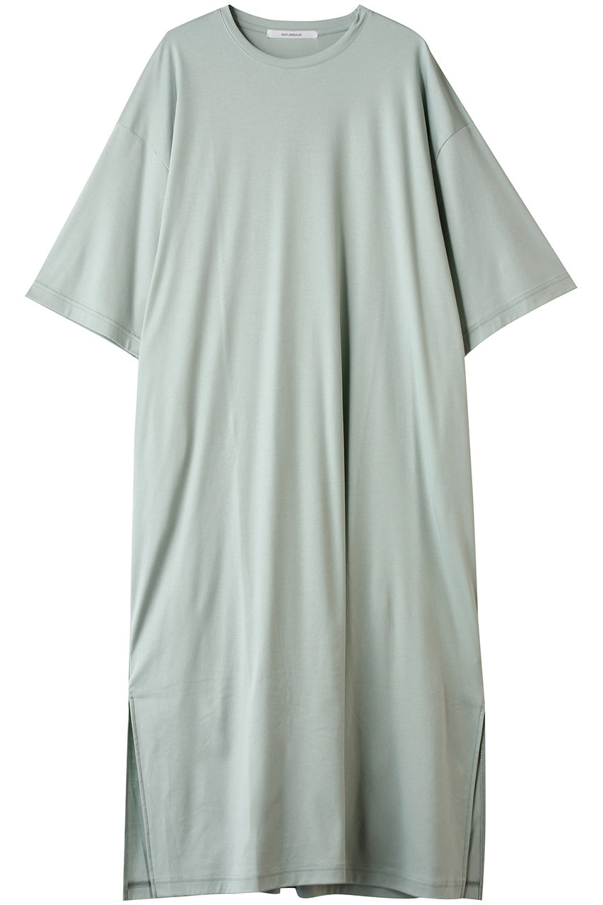 MIDIUMISOLID relax slit OP ワンピース (green, F) ミディウミソリッド ELLE SHOP MIDIUMISOLID relax slit OP ワンピース (green, F) ミディウミソリッド ELLE SHOP