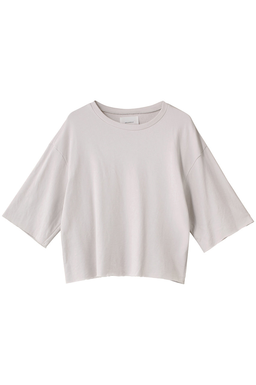 MIDIUMISOLID sweat short PO プルオーバー (l.gray, F) ミディウミソリッド ELLE SHOP MIDIUMISOLID sweat short PO プルオーバー (l.gray, F) ミディウミソリッド ELLE SHOP