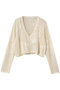 レースメッシュカーディガン ミディウミソリッド/MIDIUMISOLID off white