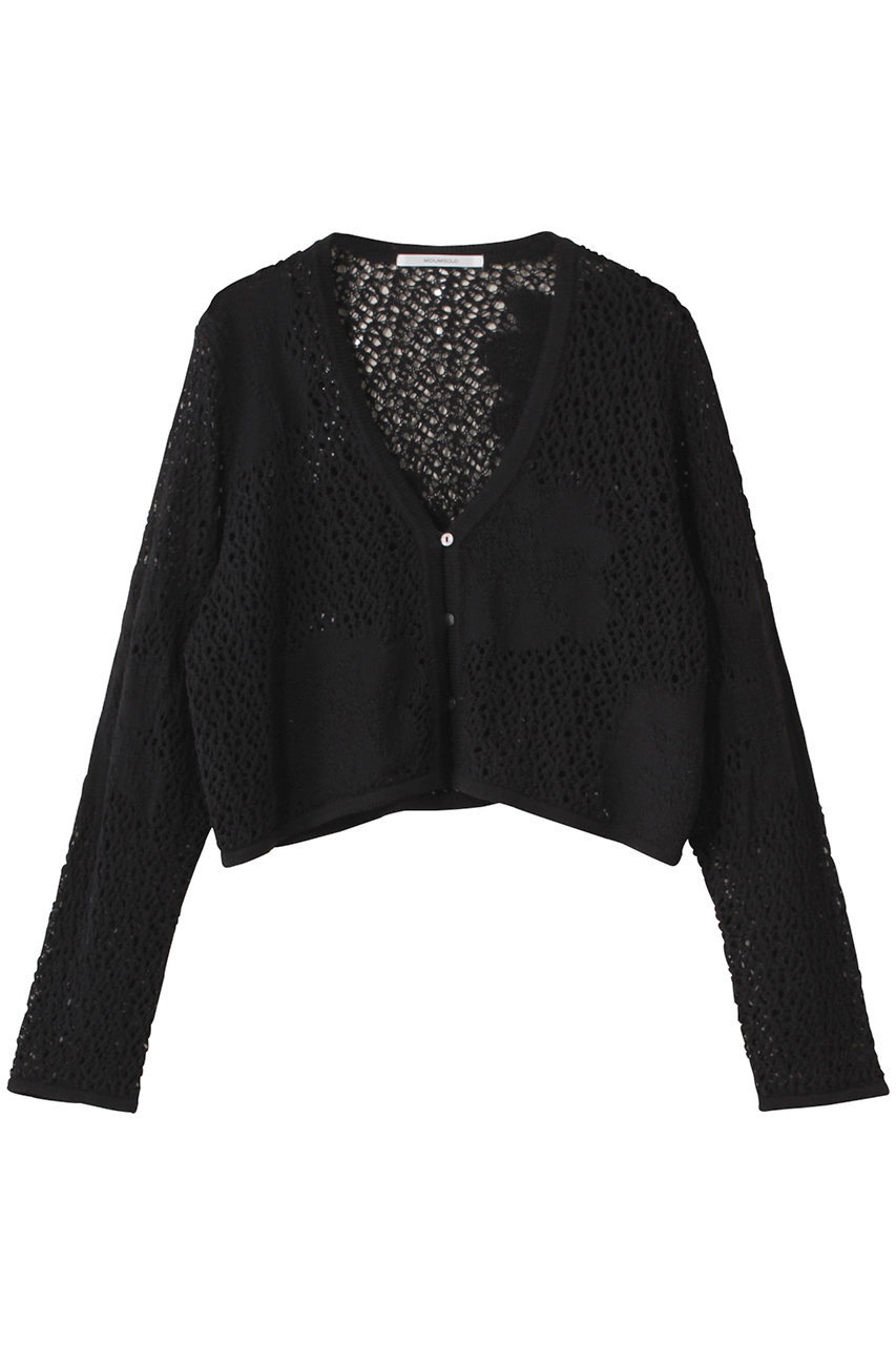 MIDIUMISOLID lace mesh CD カーディガン (black, F) ミディウミソリッド ELLE SHOP MIDIUMISOLID lace mesh CD カーディガン (black, F) ミディウミソリッド ELLE SHOP