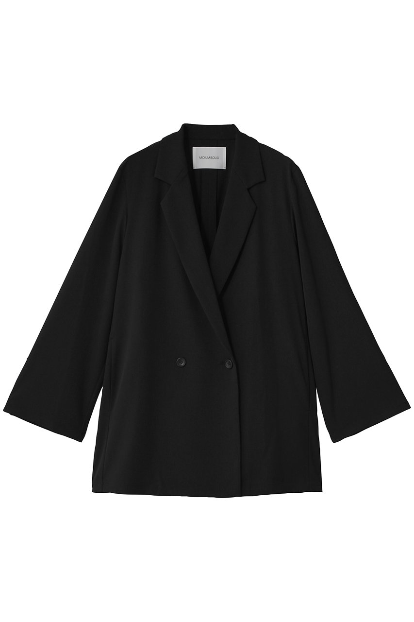 ミディウミソリッド/MIDIUMISOLIDのダブルブレストライトジャケット(black/3-172102)