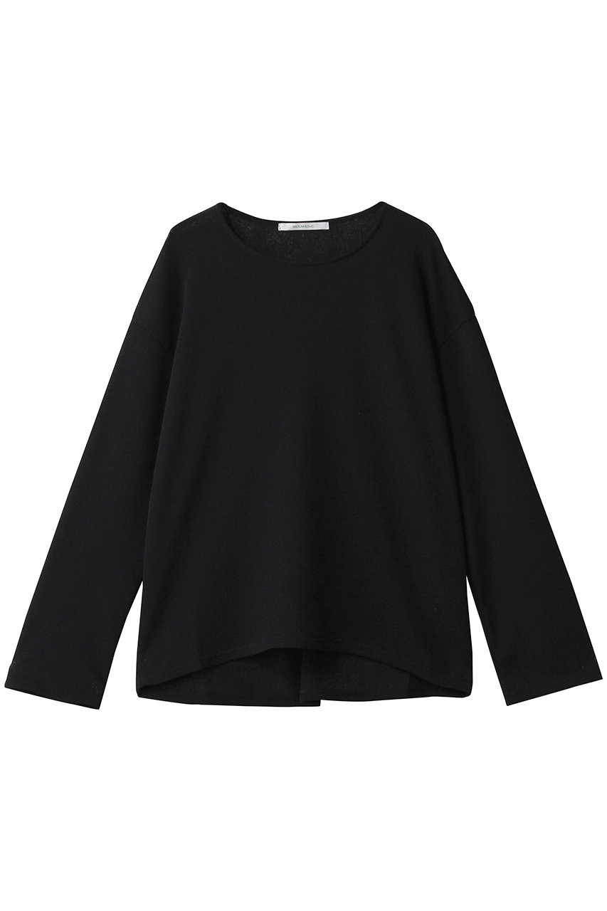 MIDIUMISOLID sheer waffle PO プルオーバー (black, F) ミディウミソリッド ELLE SHOP MIDIUMISOLID sheer waffle PO プルオーバー (black, F) ミディウミソリッド ELLE SHOP