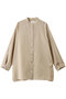 フレアスリーブシアーシャツ ミディウミソリッド/MIDIUMISOLID beige