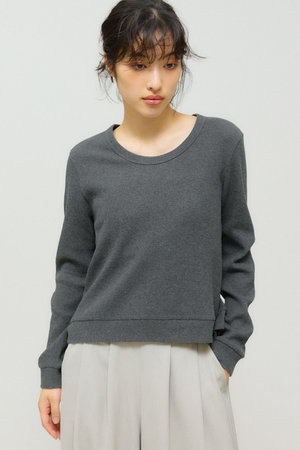 ミディウミソリッド/MIDIUMISOLIDのu neck waffle PO プルオーバー(110100/110103)