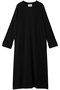 ワッフルワンピース ミディウミソリッド/MIDIUMISOLID black